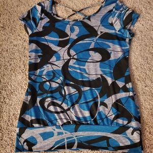 Maurices Blue, Black and Gray Shirt